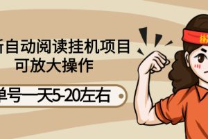 (2684期)最新自动阅读挂机项目,单号一天5-20左右 可放大操作【详细教程+挂机脚本】
