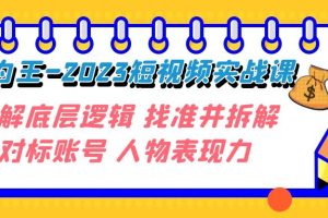 变现·为王-2023短视频实战课 了解底层逻辑 找准并拆解对标账号 人物表现力