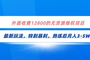 全网首发！外面收费12800的无货源维权最新暴利玩法，轻松月入3-5W