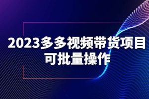 2023多多视频带货项目，可批量操作【保姆级教学】