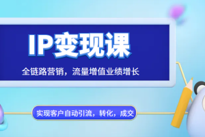 IP变现课，全链路营销，流量增值业绩增长，实现客户自动引流，转化，成交