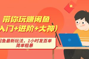 带你玩赚闲鱼（入门+进阶+大神），闲鱼最新玩法，1小时发百单，简单粗暴