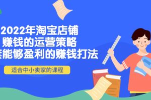 2022年淘宝店铺赚钱的运营策略：一套能够盈利的赚钱打法，适合中小卖家