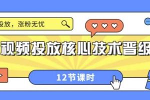 短视频投放核心技术晋级课：掌握投放，涨粉无忧（12节课时）