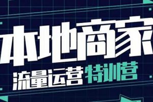 本地商家流量运营特训营，四大板块30节，本地实体商家必看课程