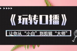 月营业额700万+大佬教您《玩转口播》让你从“小白”到剪辑“大师”