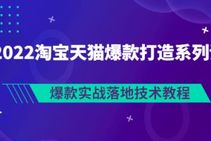 2022淘宝天猫爆款打造系列课：爆款实战落地技术教程（价值1980元）