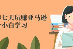 教你七天玩赚亚马逊，适合小白学习，价值599元