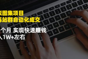 虚拟图集项目：矩阵站群自动化成交，3-5个月 实现快速赚钱 月入1W+左右