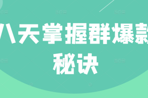 群爆款训练营：8天掌握群爆款秘诀，成为运营进阶高手（无水印）