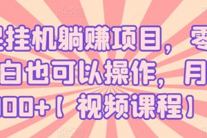 全民挂机躺赚项目，零基础小白也可以操作，月入5000+