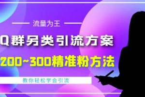 价值888的QQ群另类引流方案，半自动操作日200~300精准粉方法【视频教程】