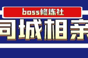 boss修炼社年赚百万同城相亲项目，这个项目依然很赚钱【付费文章】