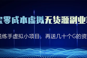 淘宝零成本虚拟无货源副业项目2.0 一个店铺可以产出5000左右的纯利润