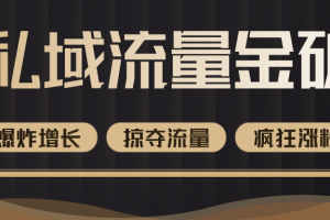 价值2200元私域流量的金矿，循环获取各大媒体精准流量，无限复制网红的精准流量！