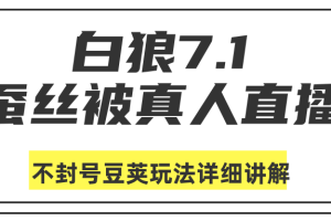 白狼2020.7.1 蚕丝被真人直播不封号豆荚玩法详细讲解（视频教程）