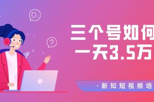 新知短视频培训2020.3.1群分享：三个号如何做到一天3.5万佣金【视频教程】