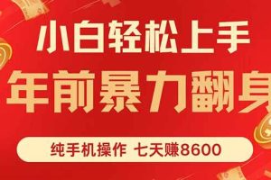 （16080期）七天狂赚8600，小白纯手机操作，日入1000+