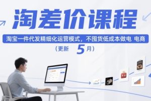 淘差价课程，淘宝一件代发精细化运营模式，不囤货低成本做电商（更新10月）