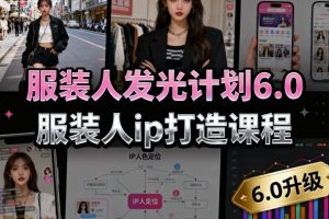 服装人发光计划6.0，服装人ip打造课程，文案创富篇-生活圈写作篇-客户思维篇-专业圈写作篇-技能实操篇-公域获客篇