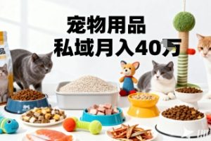 月变现40个！宠物用品私域运营的精准掘金之道玩法