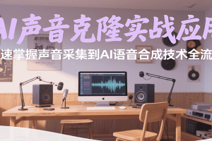 AI声音克隆实战应用，快速掌握声音采集到AI语音合成技术全流程