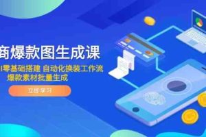 电商爆款图生成课 ComfyUI零基础搭建 自动化换装工作流 爆款素材批量生成
