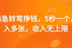 脑筋急转弯挣钱，5秒一个，日入多张，收入无上限【揭秘】