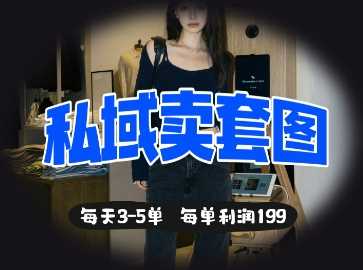 私域卖套图每天3-5单,每单利润99