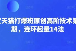 淘宝天猫打爆班原创高阶技术第66期，连环起量14法