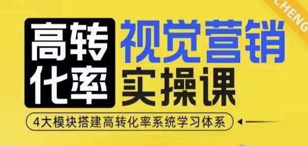 高转化率·视觉营销实操课,4大模块搭建高转化率系统学习体系