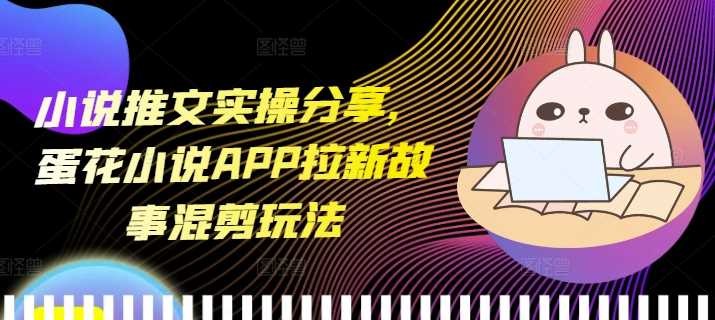 小说推文实操分享,蛋花小说APP拉新故事混剪玩法
