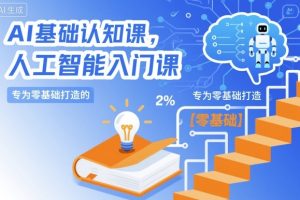 AI基础认知课，专为零基础打造的人工智能入门课